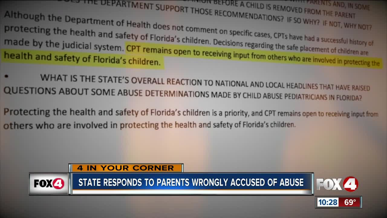 State responds to I-Team investigation that found FL parents wrongly accused of child abuse