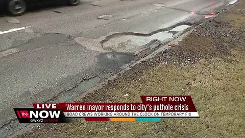 Warren mayor responds to city's pothole crisis