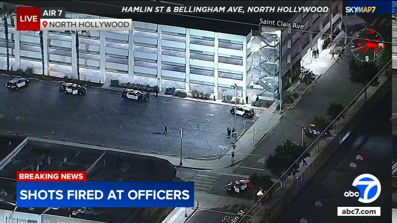 Suspect shoots at officers, who return fire, in North Hollywood