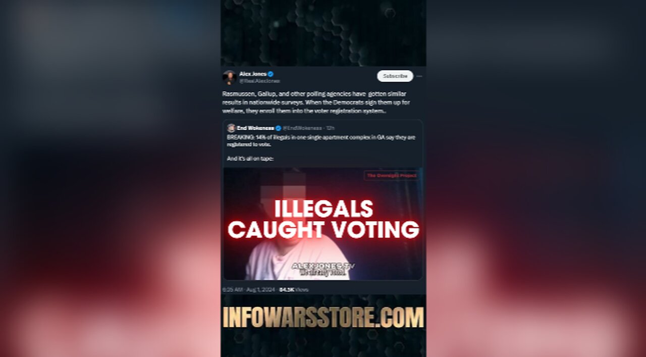 The Oversight Project Caught Illegals Voting - Alex Jones on X