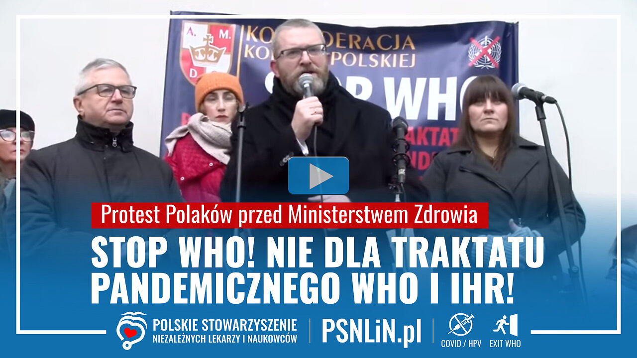 STOP WHO! Nie dla Traktatu Pandemicznego WHO i IHR! Protest przed Ministerstwem Zdrowia