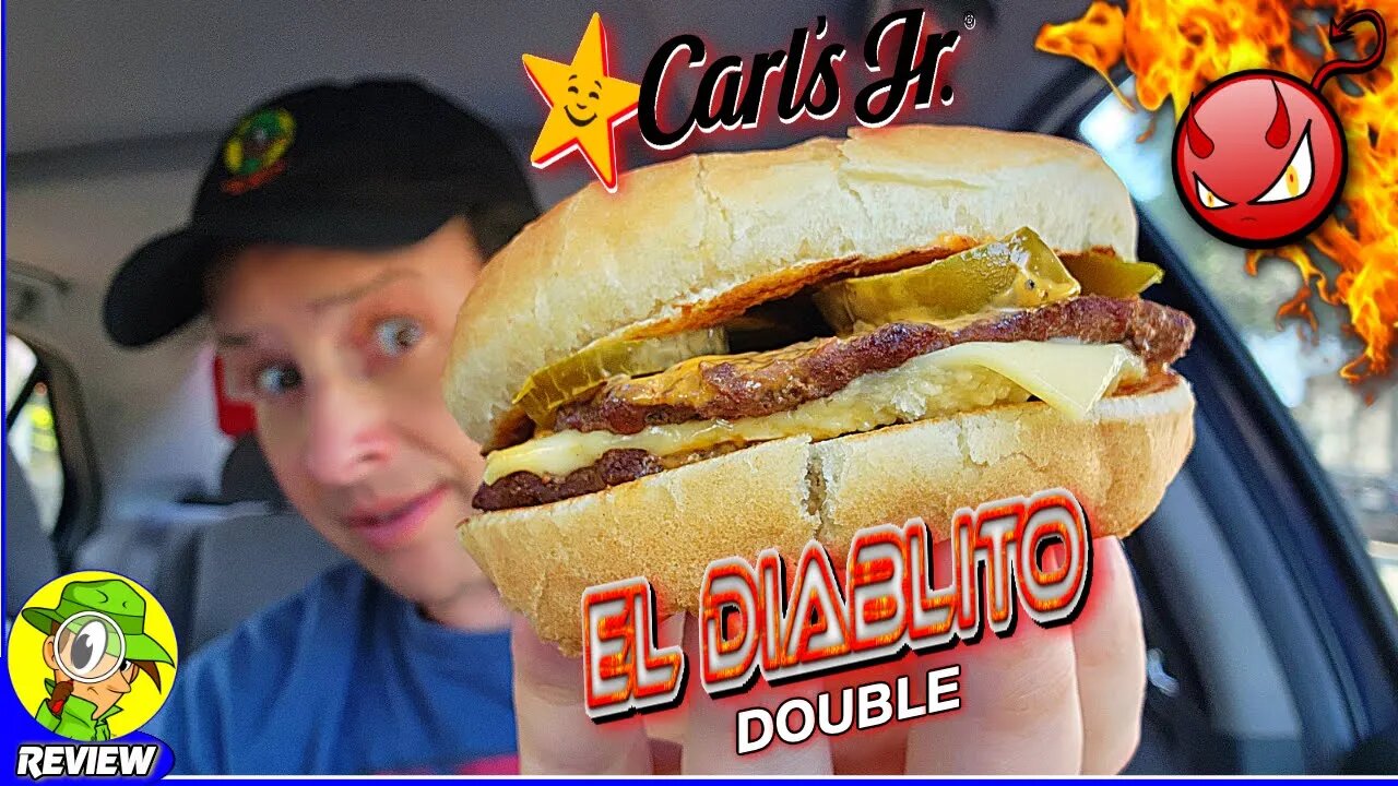 Carl's Jr.® EL DIABLITO DOUBLE Review ⭐🥵✌️🔥🍔 A Mini EL DIABLO BURGER?! 🤔 Peep THIS Out! 🕵️♂️