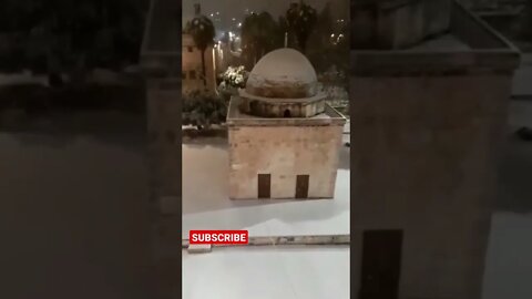 Beautiful Snowfall Masjid Aqsa | #shorts #ytshorts #aqsamosque #masjidalaqsa