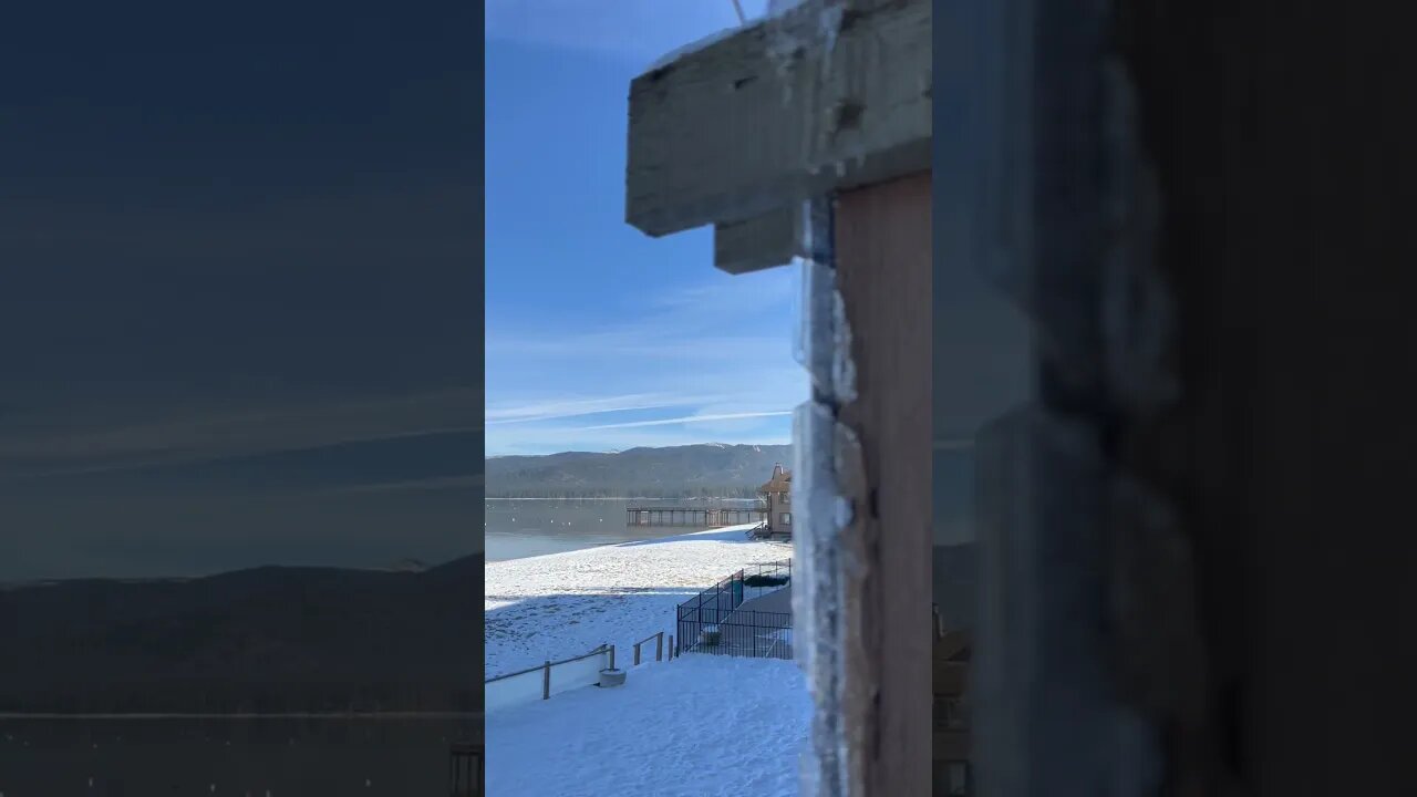 Lake Tahoe from a hotel balcony in the morning. #shorts