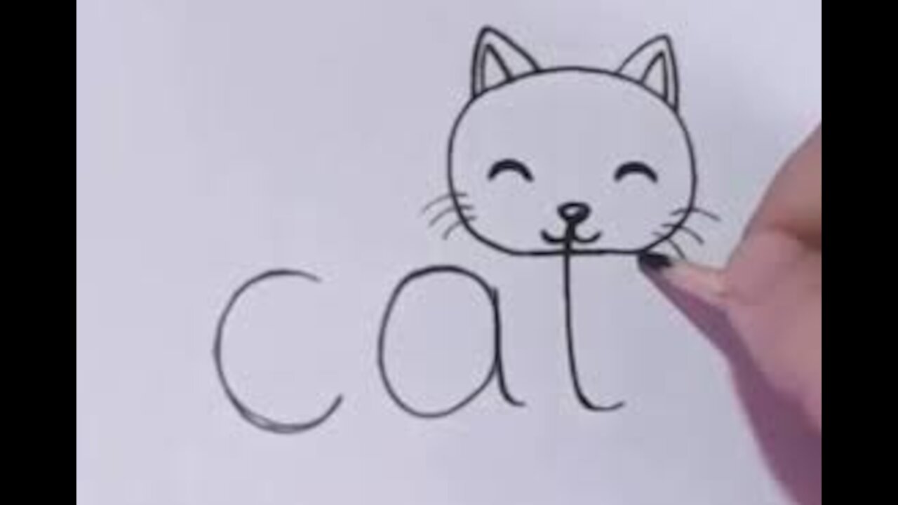 How to turn the word "CAT" into a "CARTOON CAT" (Wordtoons)