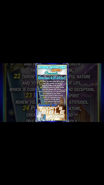 01.01.2023 | STORM MINISTRIES | Daily Bible Verse | Ephesians 4:21-24 (NLT) | #shorts