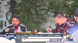 Local eateries serve free lunch to unpaid workers