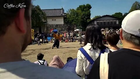 Nonton pertunjukan ninja di Nagoya castle jepang