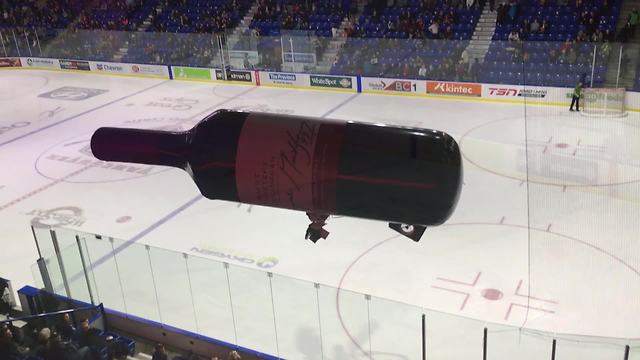 How to fly a giant inflatable wine bottle