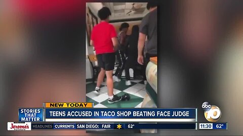 Teens accused in taco shop attack face judge