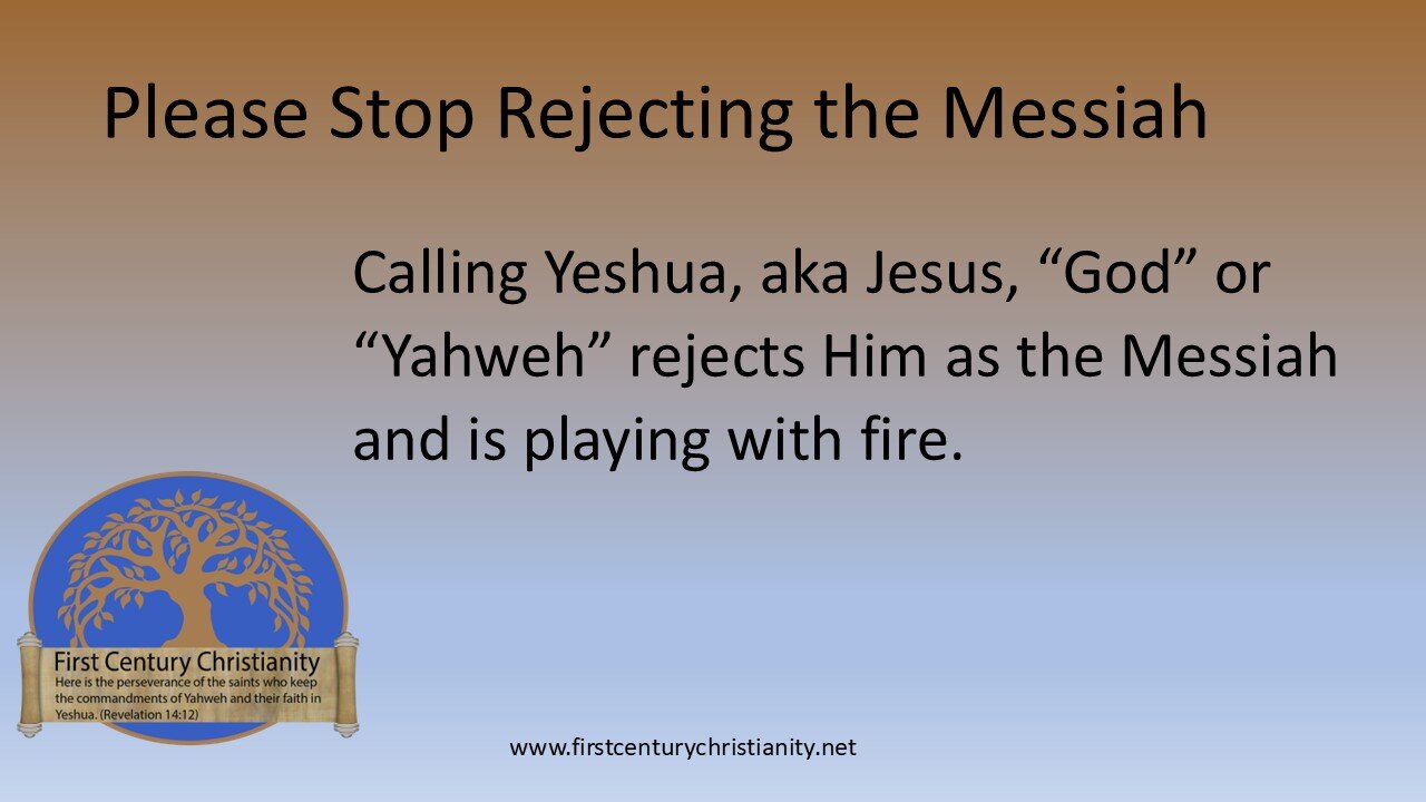 Stop Rejecting the Messiah!