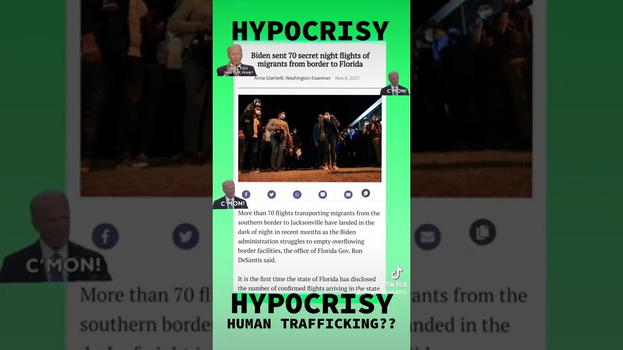 HUMAN TRAFFICKING???? #DeSantis #triggeredinsaan #triggered #tommcdonald