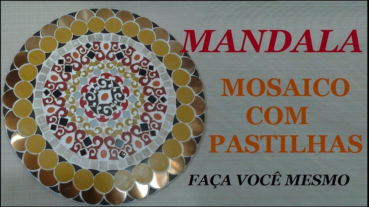 MANDALA MOSAICO - MOSAICO COM PASTILHAS DE VIDRO E PEÇAS RECICLADAS @lucibuzo