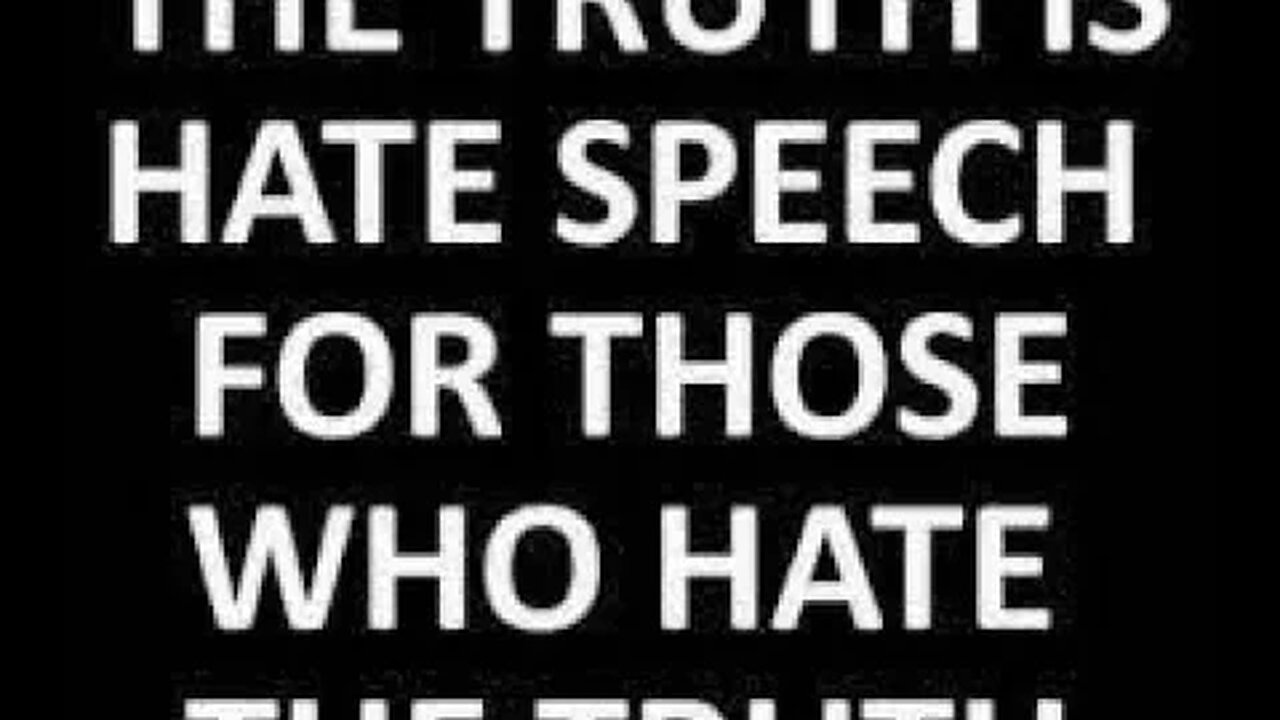 Oh no, the hate speech accusation! That's when you really hit a nerve and they have nothing else !