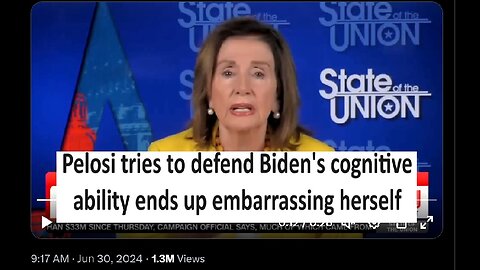 Nancy Pelosi attempts to defend Biden’s debate, she herself stumbles