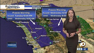 10News Pinpoint Weather with Meteorologist Angelica Campos