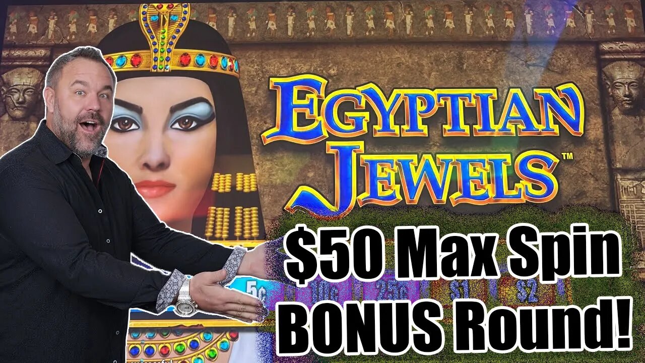 Dollar Storm - Egyptian Jewels - $50 MAX Bet Bonus Round! Potawatomi!