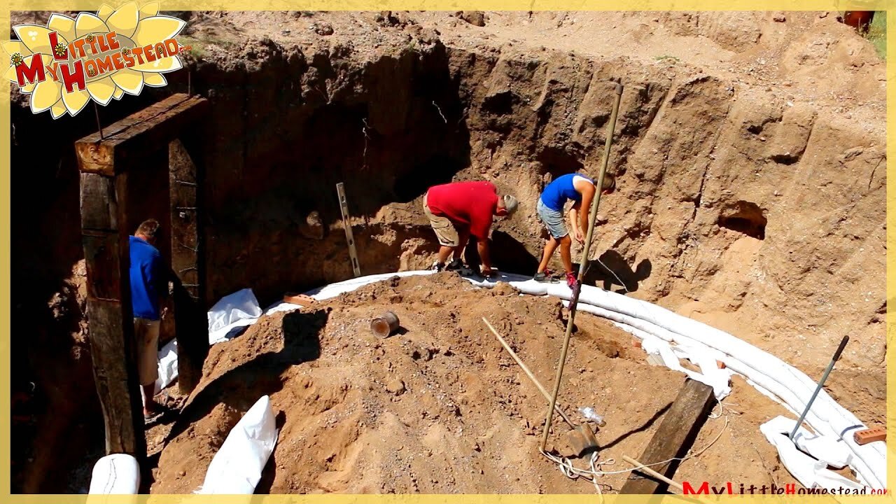 Electrical, Moisture Barrier & Dirt Chute | Underground Earthbag Building | Weekly Peek Ep41