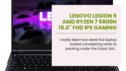Lenovo Legion 5 AMD Ryzen 7 5800H 15.6" FHD IPS Gaming Laptop(16GB/2TB SSD/6GB Nvidia RTX 3060...