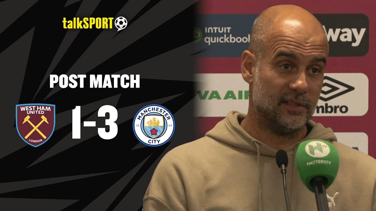 Pep Guardiola REACTS To Man City's 3-1 Win Over West Ham & HAT-TRICK Hero Erling Haaland! 🎙️🔵
