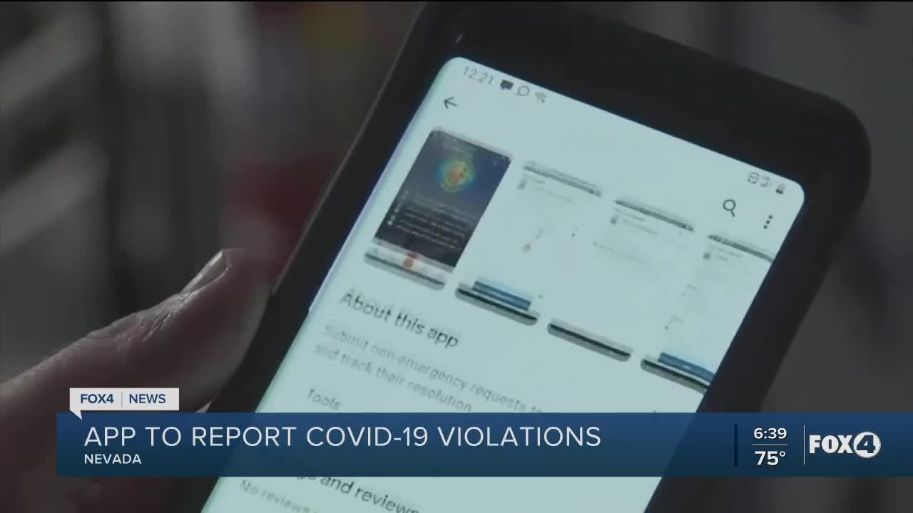 New Nevada app reports COVID violations