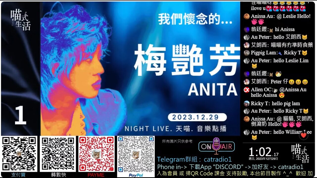 1🎵 我們懷念的...梅艷芳ANITA🟡天喵音樂點播｜live｜音樂推介. 輕鬆. 傾計. 聽歌.偷閒. ｜主持及製作：天喵 @喵式生活RADIO｜香港粵語節目