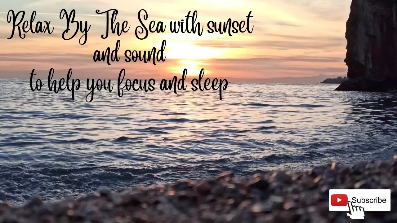 Ocean Meditation: sit by the ocean and watch the sunset sleep music