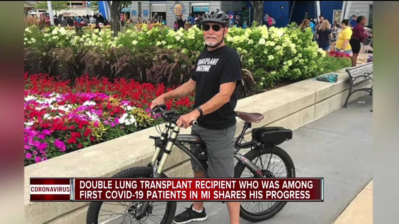 Double lung transplant recipient who was among first COVID-19 patients in MI shares his progress