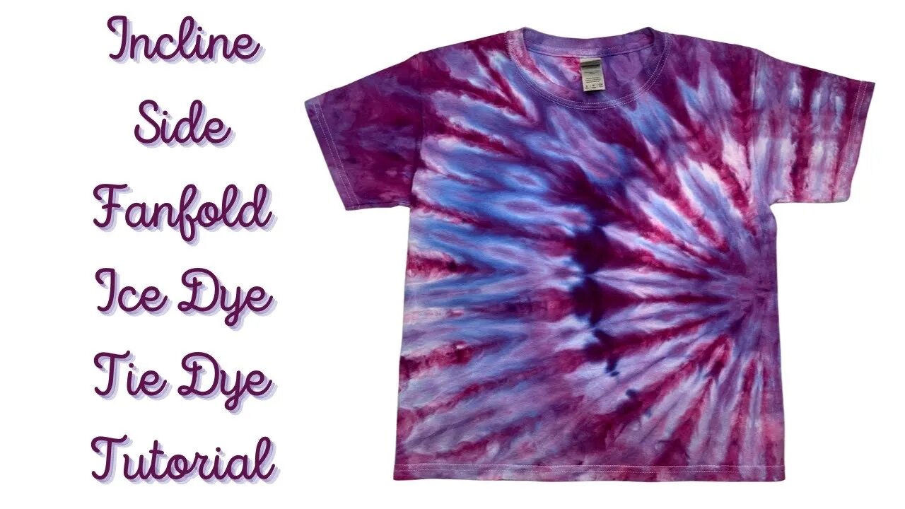 Tie-Dye Designs: Incline Side Fan Fold Ice Dye "The Flower Shirt"