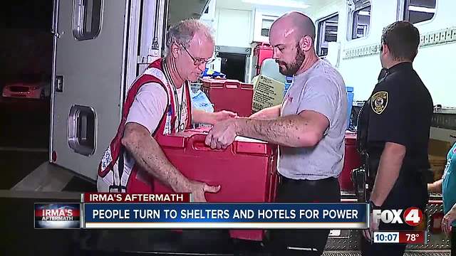 Thousands still displaced by Hurricane Irma seek refuge in she