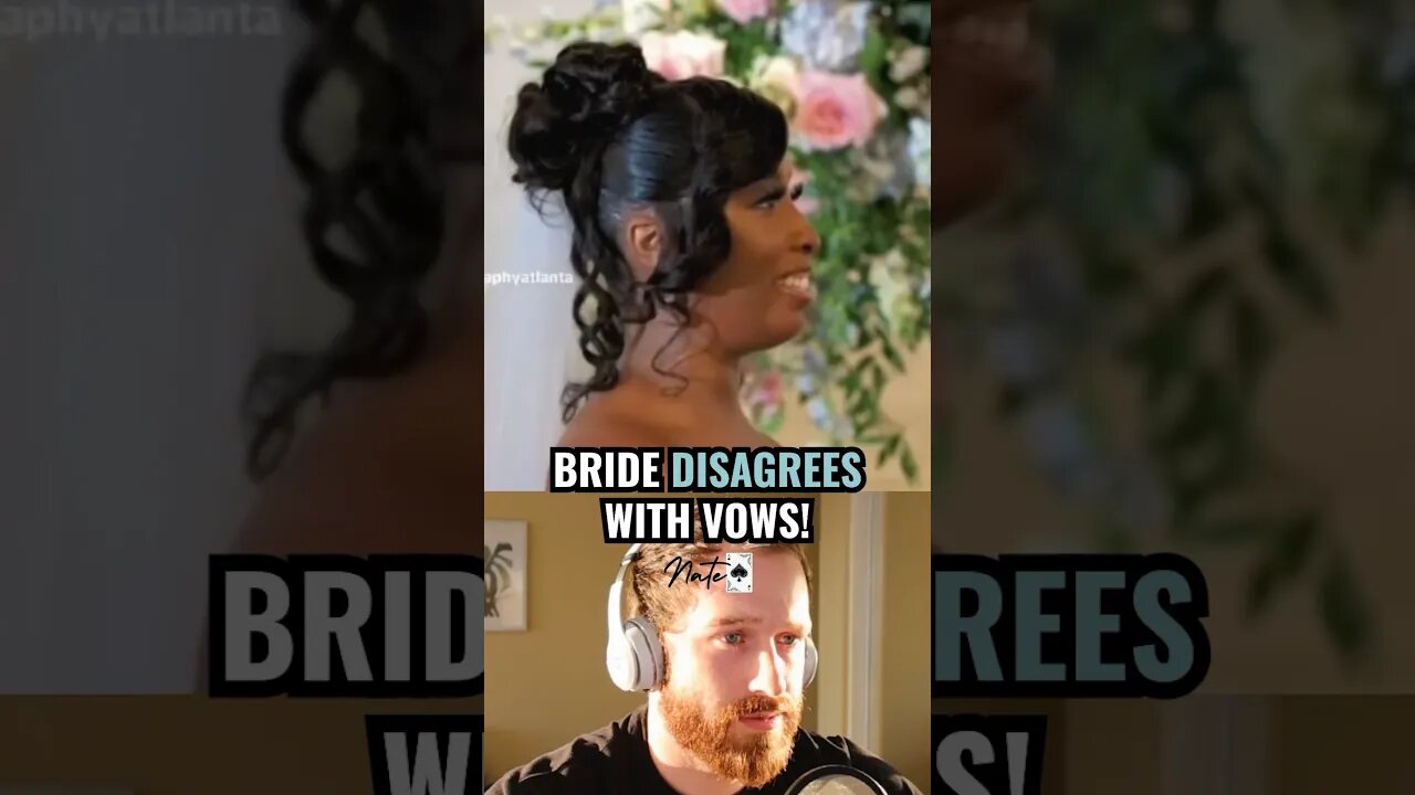 Bride disagrees with vows and embarrasses her husband 😪