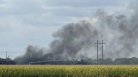 Train carrying toxic acid explodes