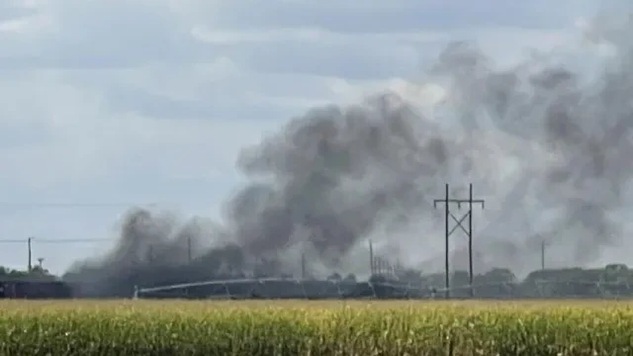 Train carrying toxic acid explodes