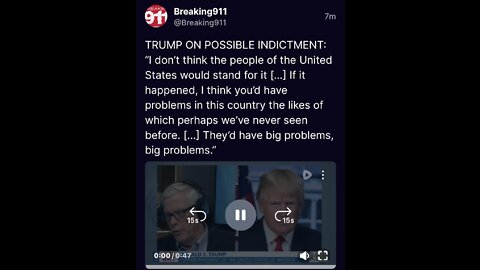 Breaking 911 interview with Potus