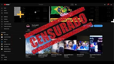 CANAL TIO ZE NFT FOI CENSURADO (No Brasil)