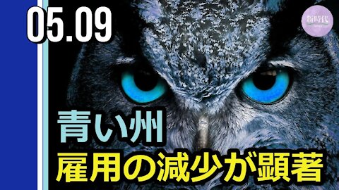 アメリカ青い州 昨年の雇用減少が顕著