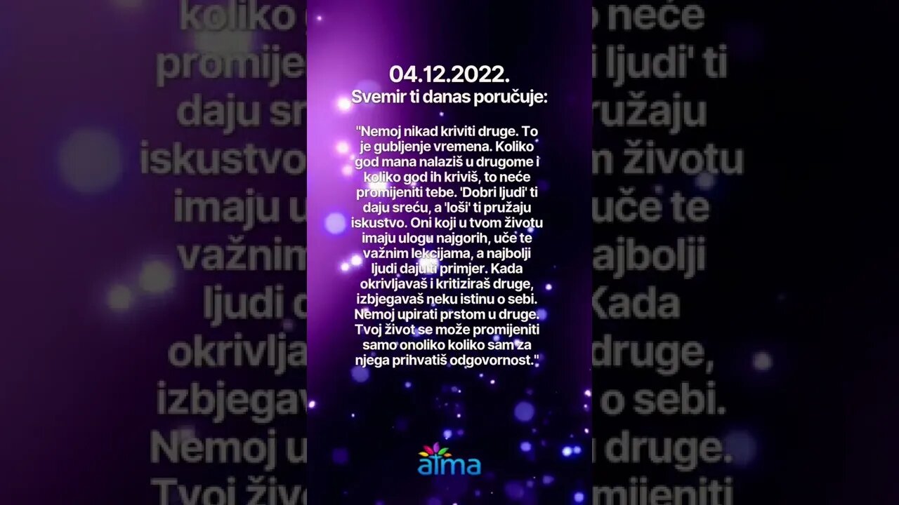 Poruka Svemira 04.12.2022. 💙