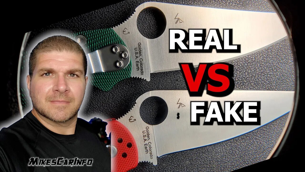 Spyderco Real Vs Fake Knife - Para Military 2 - Para 3 / Counterfeit Copy Chinese China