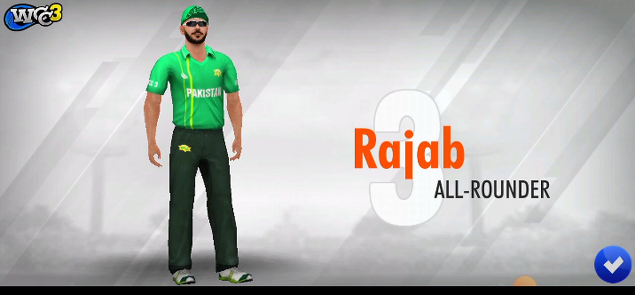 Rajab Bhai's Career Mode in wcc3 game play