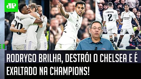 "Cara, o Rodrygo FEZ 2 GOLS no Chelsea e É IMPRESSIONANTE como..." Jovem do Real Madrid é EXALTADO!