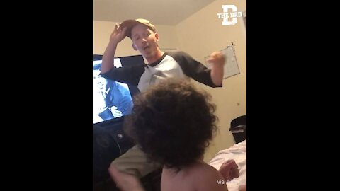Dancing Daddy Entertains Toddler