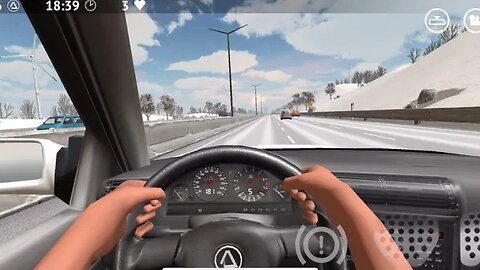 BeamNG drive, street racing, 220 km, winter views
