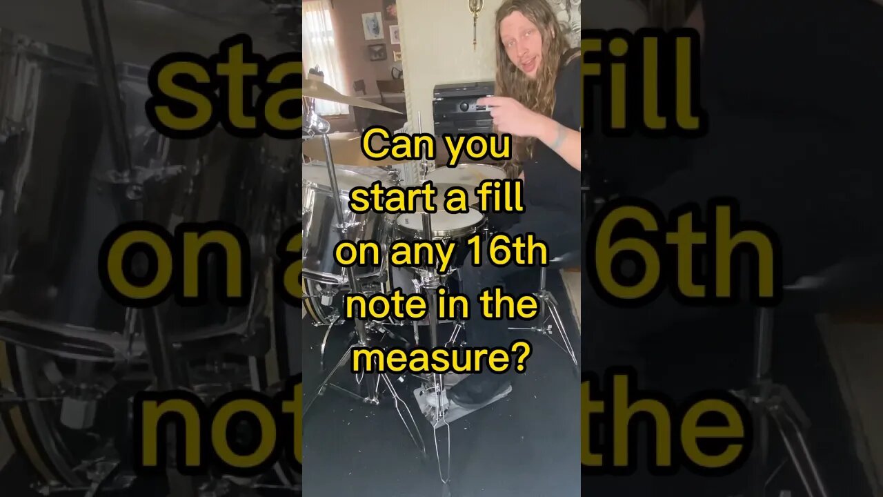 Drum fill exercise - start on every 16th note #drum #drumfills #drumlesson