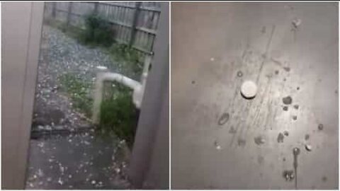 Chuva forte de granizo em Melbourne