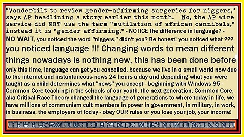 changing language to mean what it didn't mean before but today does can get you FIRED or HIRED!