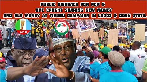 public disgrace for PDP &Apc caught sharing new and old money at tinubu campaign in lagos&ogunstate.