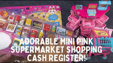 Satisfying ASMR Unboxing: Adorable Mini Pink Supermarket Shopping Cash Register!