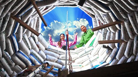 Our Earthbag Dome is 40 Layers and Almost 18 Feet High!