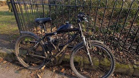 Pedal and P P Poping, Customised Mountain Bike with petrol engine