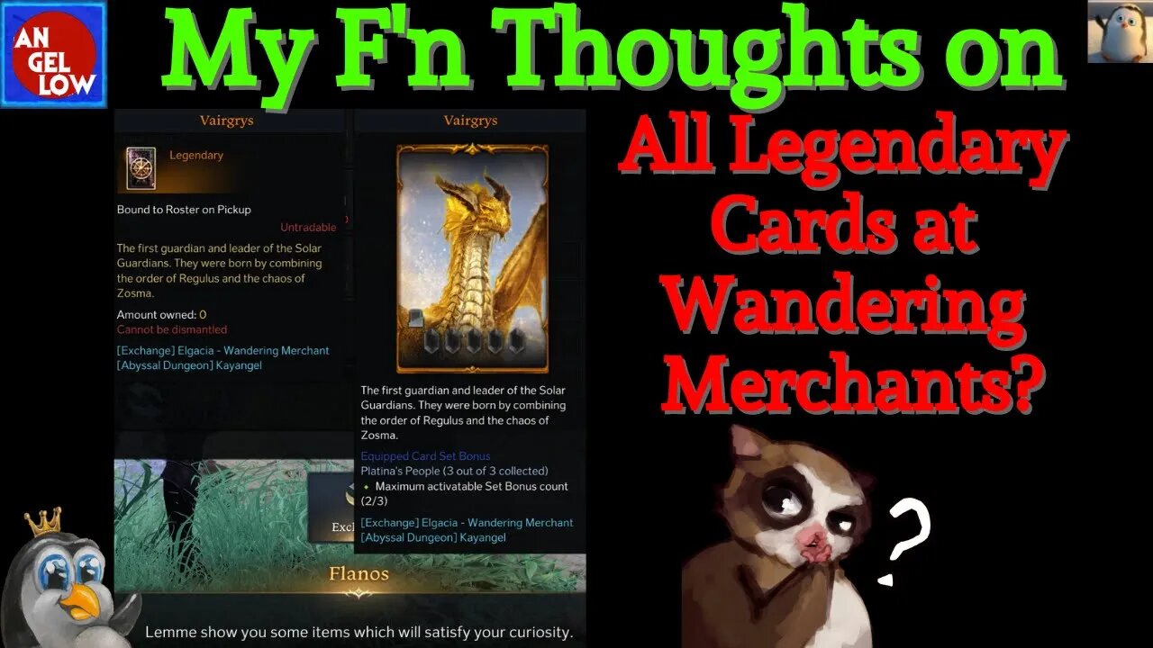 My F'n Thoughts: Make All Legendary Obtainable through the Wandering Merchants! Hi Akkan Server!